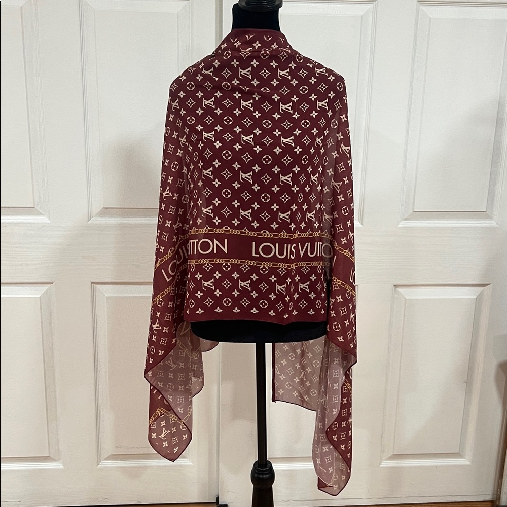 (( not authentic))NEW❤️LV Chiffon Shawl - Picture 3 of 17